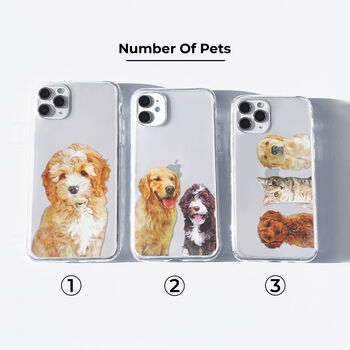Custom Watercolour Pet Portrait Phone Case, 3 of 9