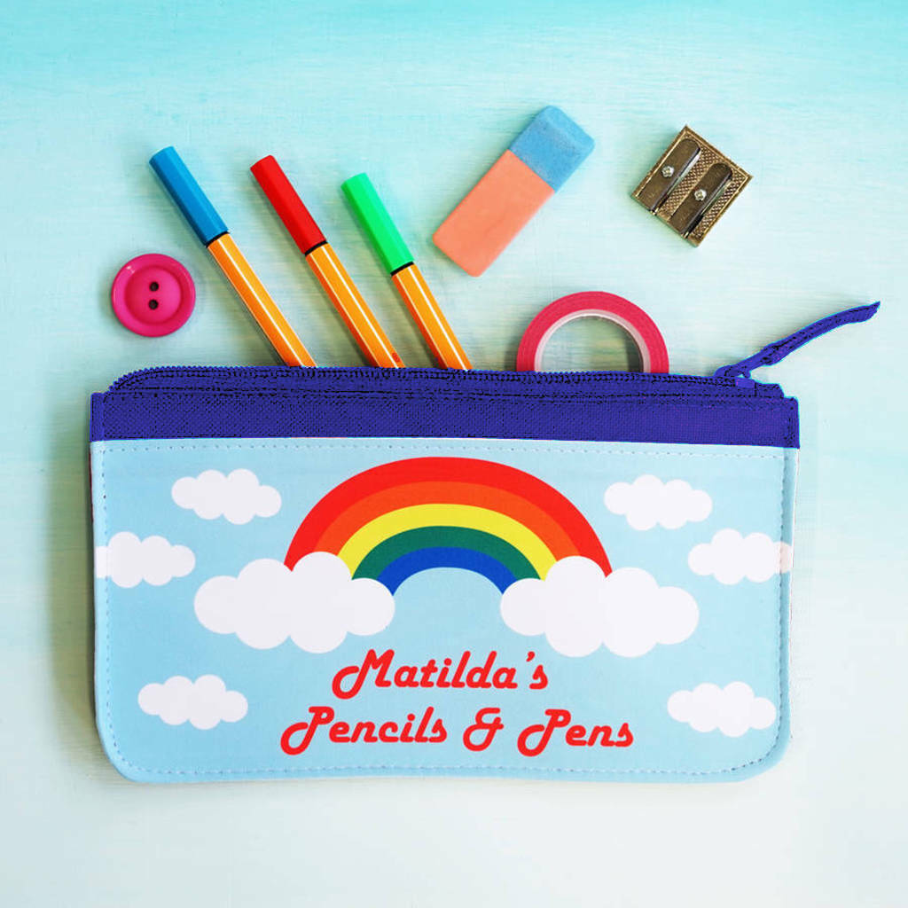Personalised Rainbow Children's Pencil Case, 1 of 3