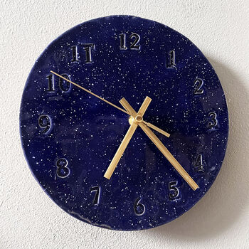 Dark Blue Ceramic Wall Clock, 3 of 7