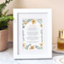 Floral Poem Personalised Keepsake Gift, thumbnail 7 of 12