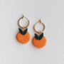 Orange Fruit Hoop Earrings, thumbnail 1 of 4
