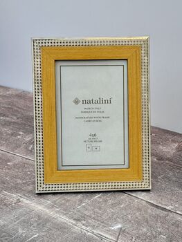 Natalini Yellow And Gold Houndstooth Photo Frame, 2 of 4