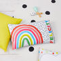 Children's Rainbow Personalised Cushion, thumbnail 1 of 5