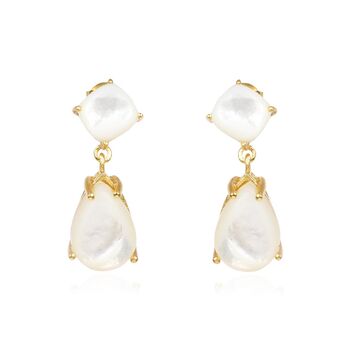'Pure Elegance' White Onyx Stone Earrings, 2 of 5