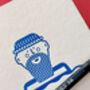 'Wild Swim Guy' Letterpress Card, thumbnail 2 of 3