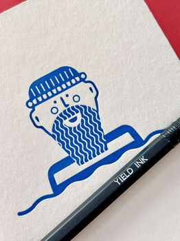 'Wild Swim Guy' Letterpress Card, 2 of 3