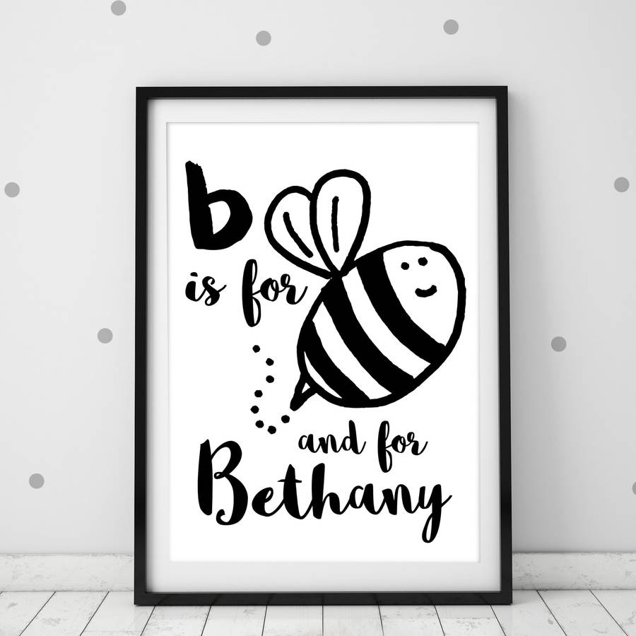 Animal Name Room Print By Cows & Kisses | notonthehighstreet.com