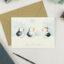 Puffins Christmas Card Pack Of Eight, thumbnail 2 of 3
