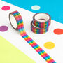 Rainbow Checkerboard Washi Tape, thumbnail 1 of 2