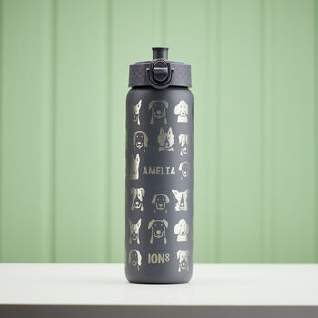 Personalised Dog Children's School Ion8 Water Bottle, 2 of 7