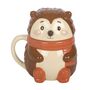 Hazel Hedgehog Lidded Mug For Her, thumbnail 3 of 4