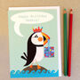 Personalised Bubble Puffin Card, thumbnail 3 of 5