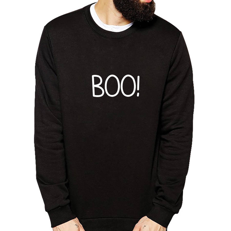 Mens / Womens Boo! Halloween Sweatshirt, 1 of 2