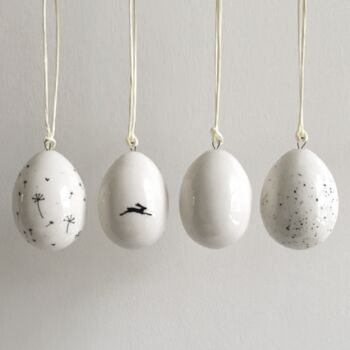 Speckled Porcelain Hanging Egg, 4 of 12