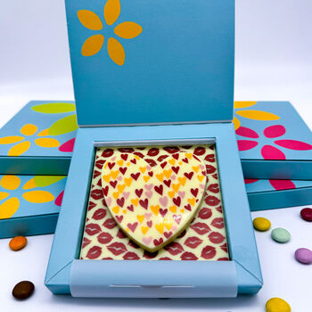 Personalised Message White Chocolate Heart Gift, 2 of 7