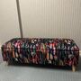 Botanical Velvet Storage Ottoman Footstool, thumbnail 3 of 6