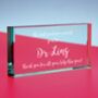 Personalised 'Best Teacher' Block Glass Rectangle Award, thumbnail 4 of 4