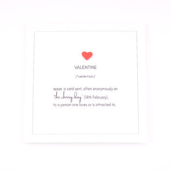Definition Of Valentine Card, 3 of 3