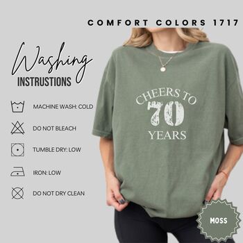 Personalised Cheers To 70 Years T Shirt, 10 of 12