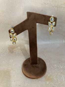 Nimrit Gold Plated White Choker Indian Jewellery Set, 5 of 5