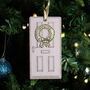 Personalised Christmas Front Door Ornament – New Home And Couples Keepsake, thumbnail 6 of 11
