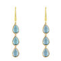 Sorrento Triple Drop Earring Gold Plated Silver, thumbnail 2 of 11