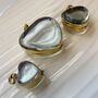 Gold Heart Locket Necklace For Gemstones, thumbnail 6 of 9