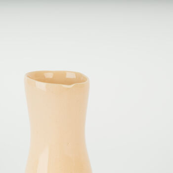 Handmade Stoneware Pink Bud Vase For Flowers, 2 of 3