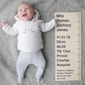 Personalised Wooden Birth Ruler, 7 of 12