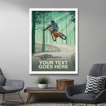 Personalised Mountain Biking Print, 3 of 6