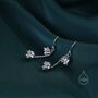 Sterling Silver Lily Of The Valley Dangle Earrings, thumbnail 3 of 10