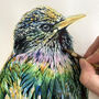 Inky Starling Large Luxury Cushion And Pad, thumbnail 2 of 4