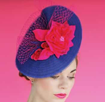 Navy Wedding And Races Hat 'Mademoiselle Butterfly', 3 of 8