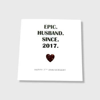 7th Wedding Anniversary Card Copper Epic Card, 2 of 5