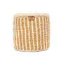 Hotuba: Gold Pinstripe Woven Storage Basket, thumbnail 3 of 9