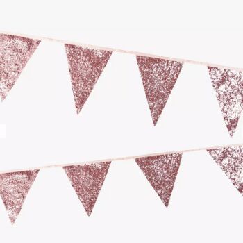 Luxe Pink Glitter Bunting, 2 of 2