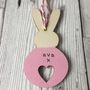 Personalised Heart Bunny Easter Decoration, thumbnail 2 of 4
