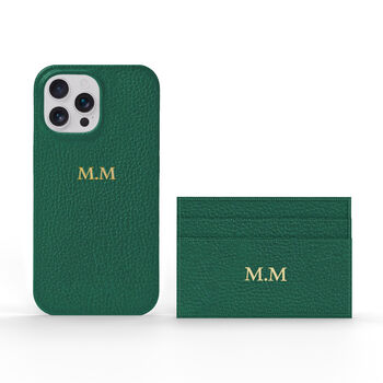 Personalised Gift Set | Leather iPhone Case And Card Holder, 6 of 7