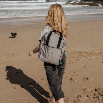 Beachy Recycled Grey 'Cooler' Backpack, 2 of 4