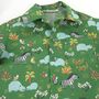 Boy's Shirt Green Cute Animal Print, thumbnail 2 of 3