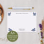Blue Floral Personalised Address Note Cards A6 Notecard Set, thumbnail 1 of 6