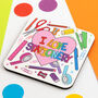 I Love Stationery Coaster, thumbnail 2 of 3
