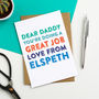 Dear Daddy Personalised Father's Day Greeting Card, thumbnail 2 of 2