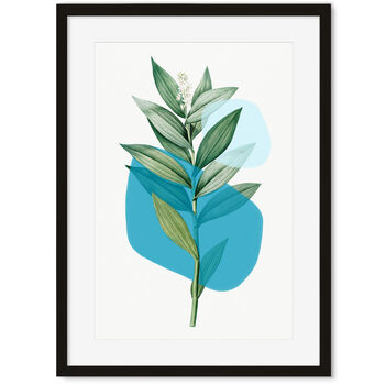 Botanical Leaf With Abstract Shapes Art Print, 3 of 6