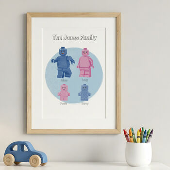 Personalised Lego Family Print, 3 of 4