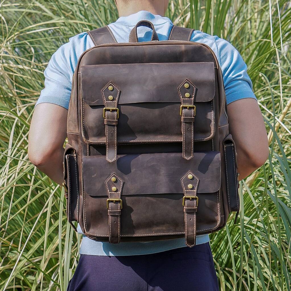 Worn Look Leather Backpack By EAZO | notonthehighstreet.com