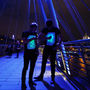 Adults Unisex Interactive Green Glow T Shirt Royal Blue, thumbnail 6 of 8