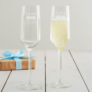 Personalised Groom Wedding Glass, 6 of 10