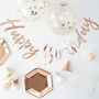 Rose Gold Foiled Happy Birthday Party In A Box 16 Pack, thumbnail 1 of 2