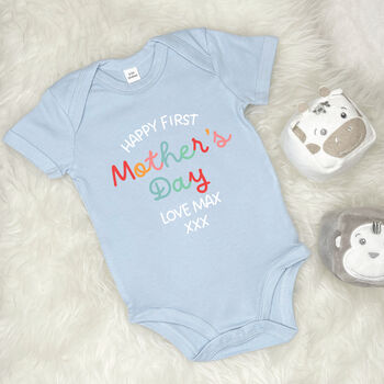 Personalised Happy First Mother's Day Bright Babygrow, 4 of 9